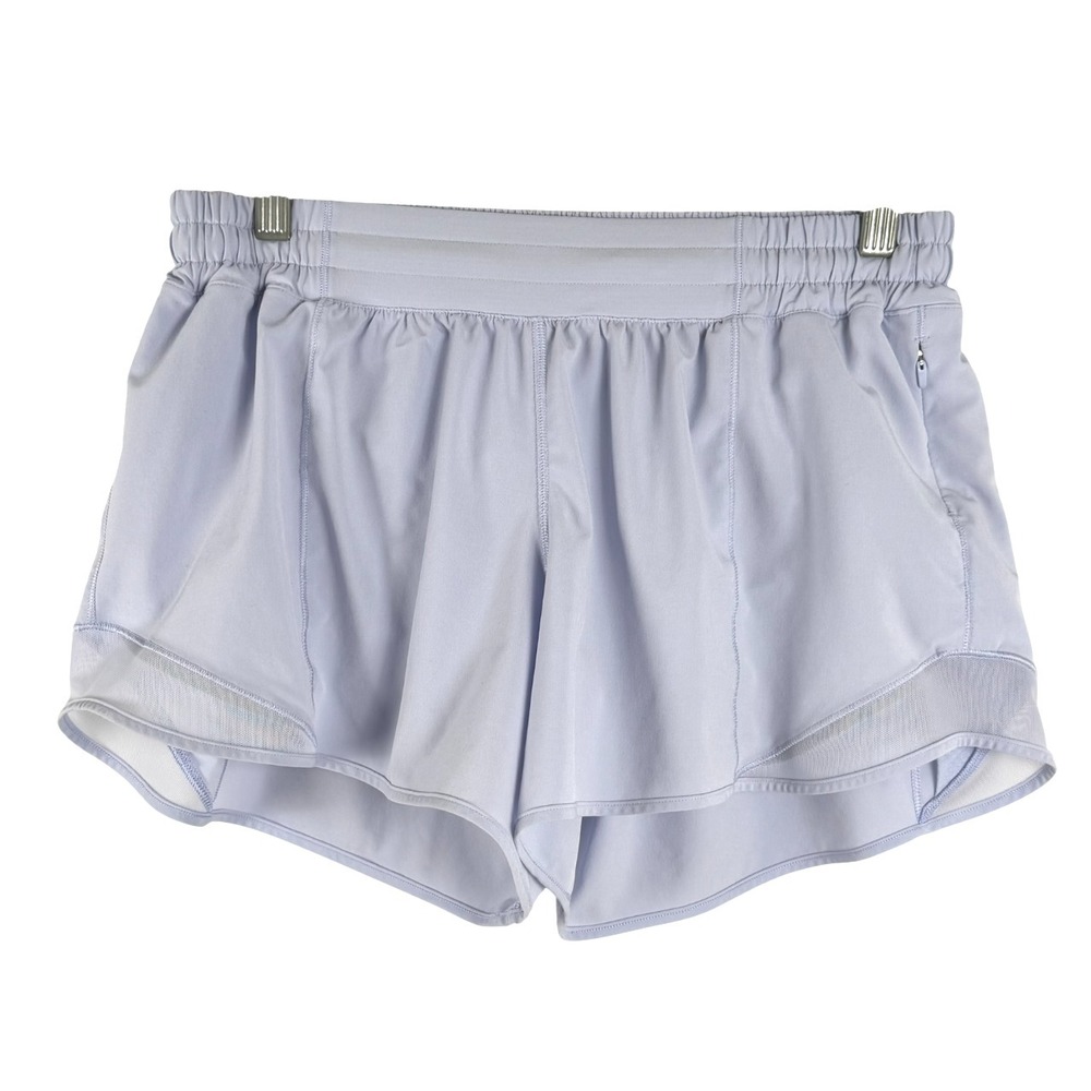 Lululemon Hotty Hot Shorts Womens Size 10 Lightโ Blue Solid Athletic SS-2233